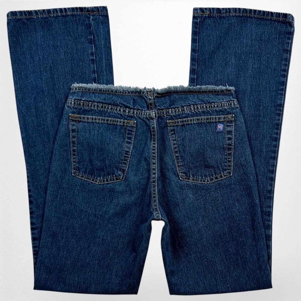 Y2K Low Rise Frayed Waist Bootcut Jeans